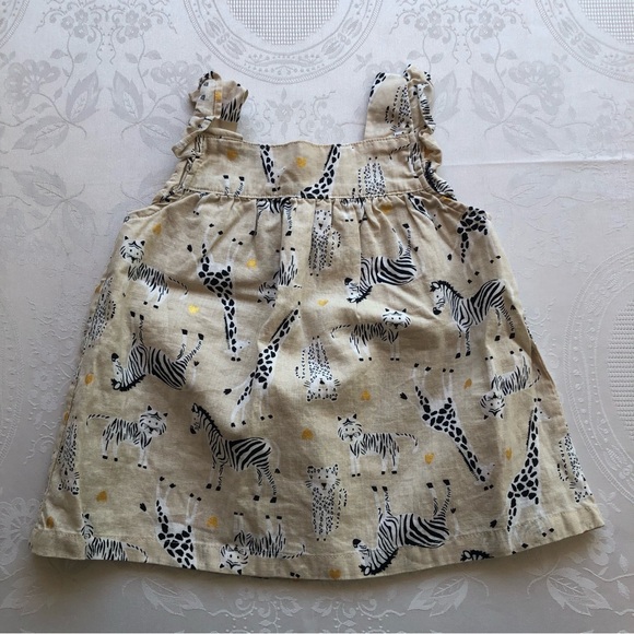 Koala kids Toddler Girls Size 3T Sleeveless Summer Dress Safari Animal Tan/Black - Picture 12 of 14